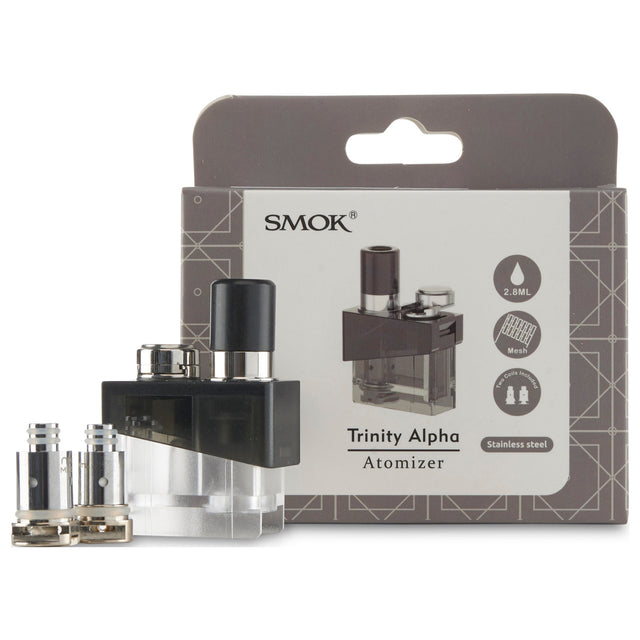 Smok trinity alpha replacement pod with 2 coils
