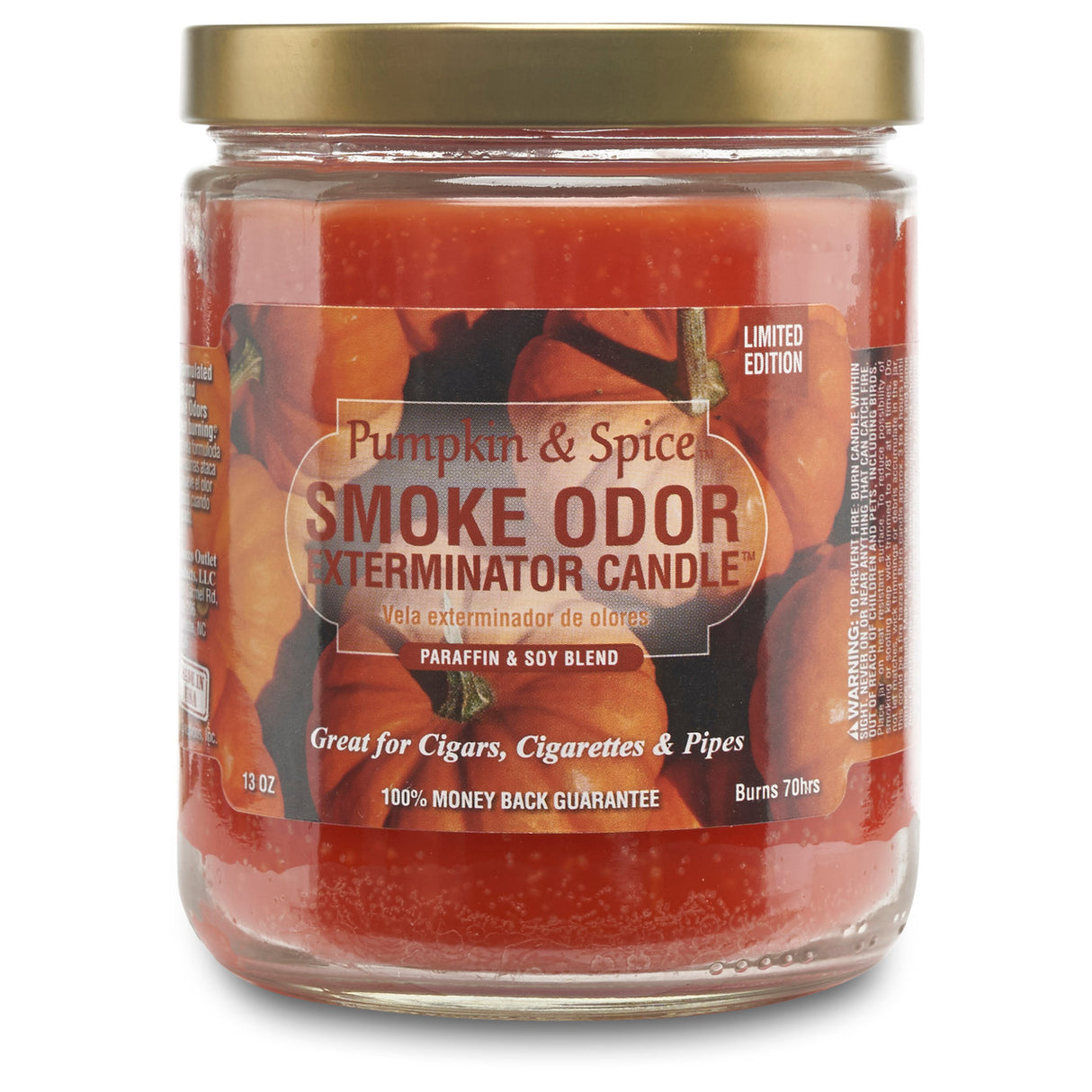 Pumpkin & spice smoke odor exterminator candle for sale