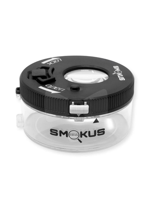 Smokus Focus Jetpack portable airtight acrylic stash jar - black
