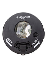Smokus Focus Jetpack portable airtight acrylic stash jar - black top view