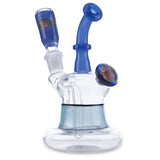 snoop glass banger hanger dab rig with blue cheese colored glass