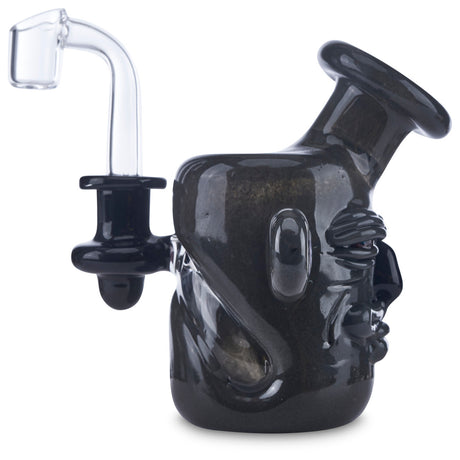 steller glass stoned koala can rig steel wool and black colored dab rig