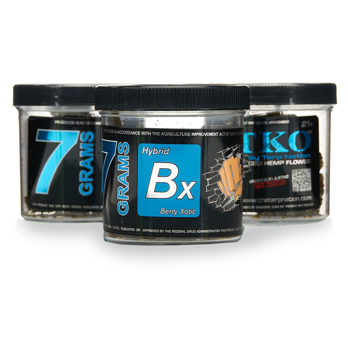 Terp Nation TKO CBD Hemp Flower Premium Aromatic Buds Berry Xotic 7grams