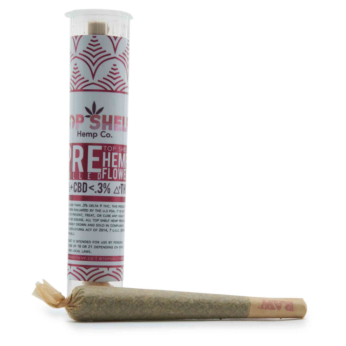 Top Shelf Hemp Co pre roll Suver haze