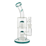 toro glass 6 arm tree to contrax teal colored pipe for smoking herbs