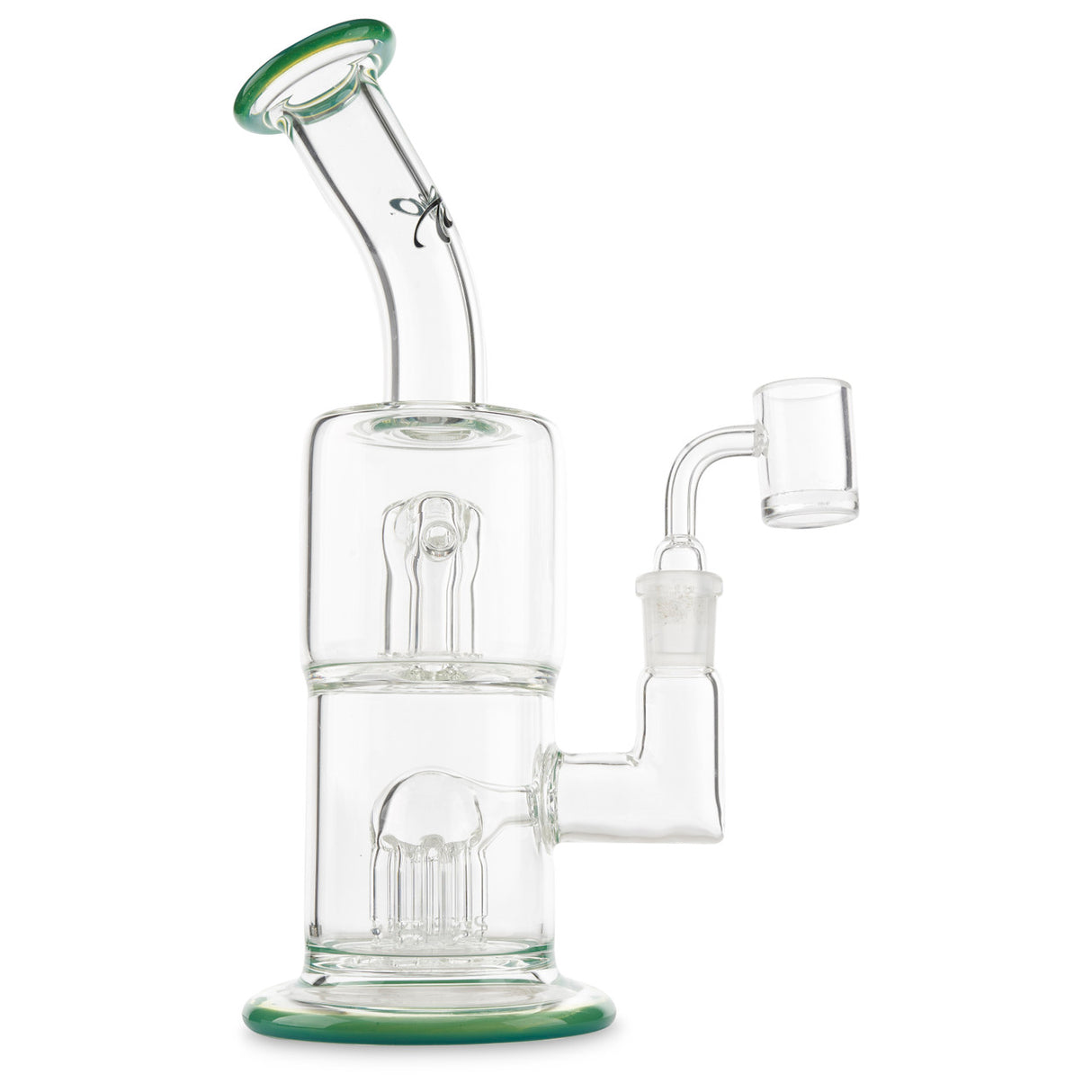 toro glass 7 arm tree to froth aqua azul and slyme green colored pipe