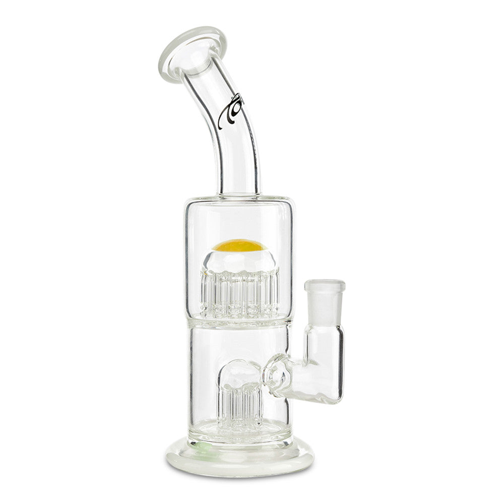 toro glass 7 to 13 white and yellow pipe for dry herbs or wax