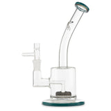toro glass hex aqua azul and steel wool colored water pipe