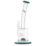 toro glass hex aqua azul and steel wool high end water pipe rig