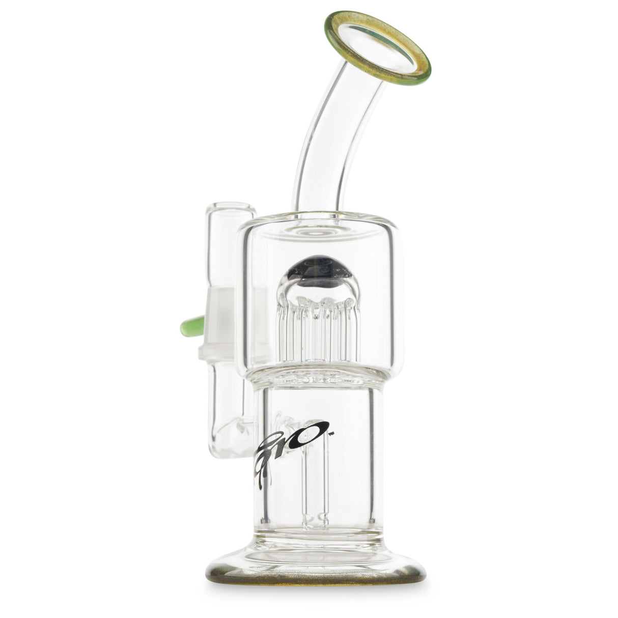 toro glass mac 8 black and green dab rig by jp toro for dabbing
