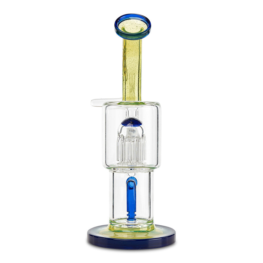 toro glass mac 8 cobalt blue and slyme green 7 inch dab rig for sale