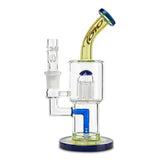 toro glass mac 8 cobalt blue and slyme green colored dab rig