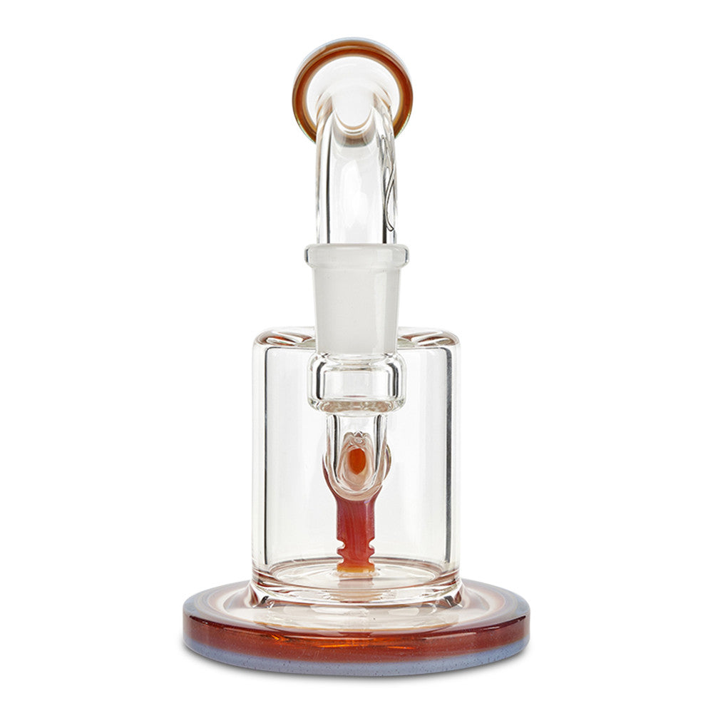 toro glass mac xl amber purple and blue dab rig for wax and concentrates