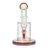 toro glass mac xl amber purple and blue dab rig for wax and concentrates