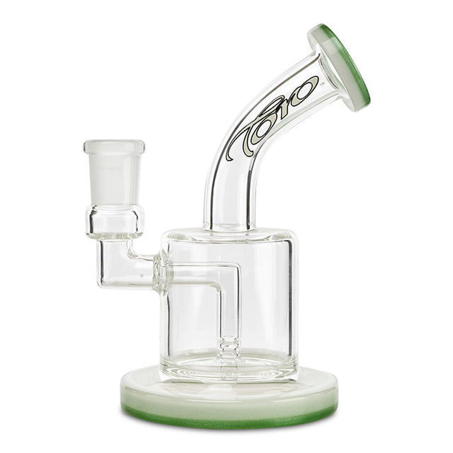 toro glass mac xl green and white colored dab rig