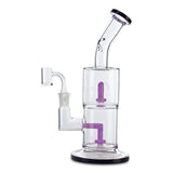 toro glass mini circ to circ dab rig lavender and black colored