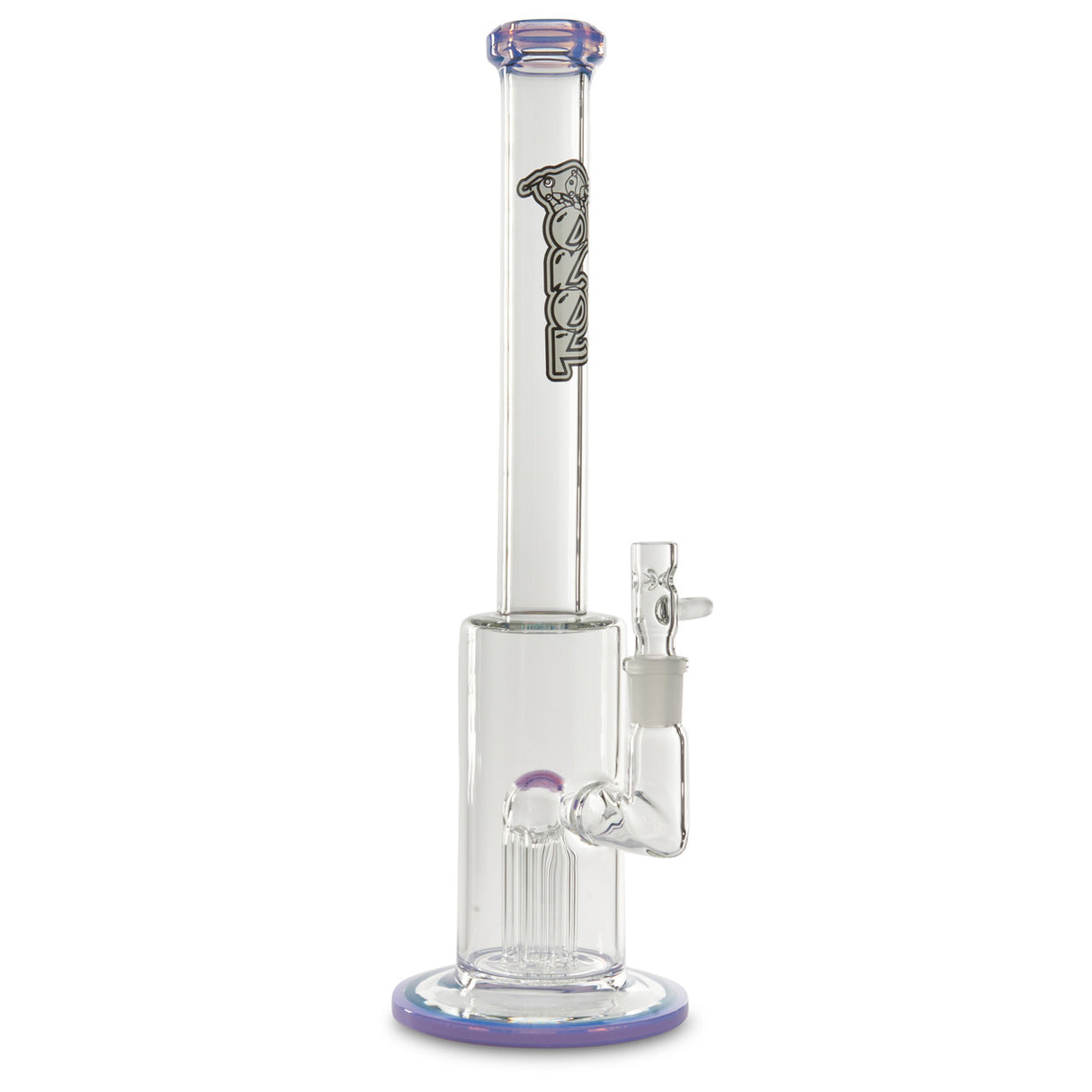 toro glass single tree wysteria and blue cheese colored water pipe bong
