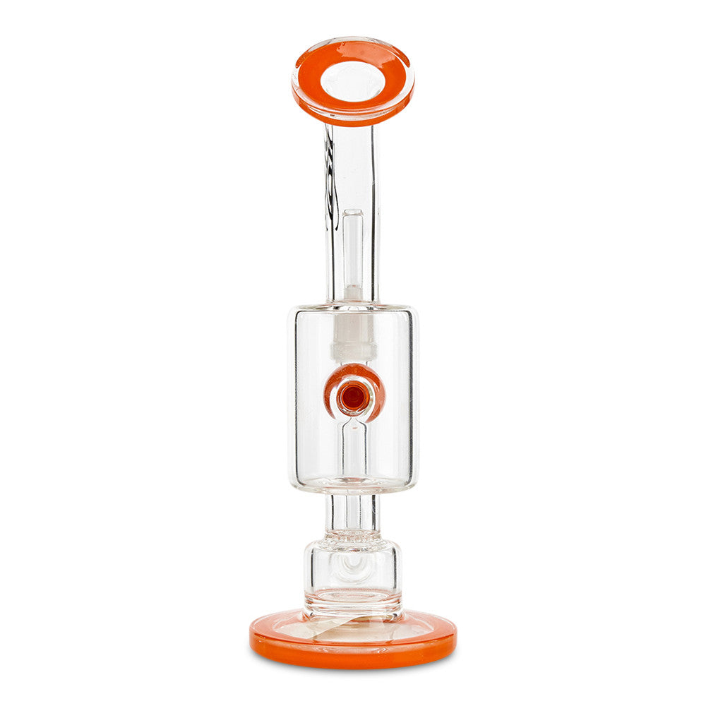 toro glass stemless jet ball orange 14mm male joint rig for oils and wax