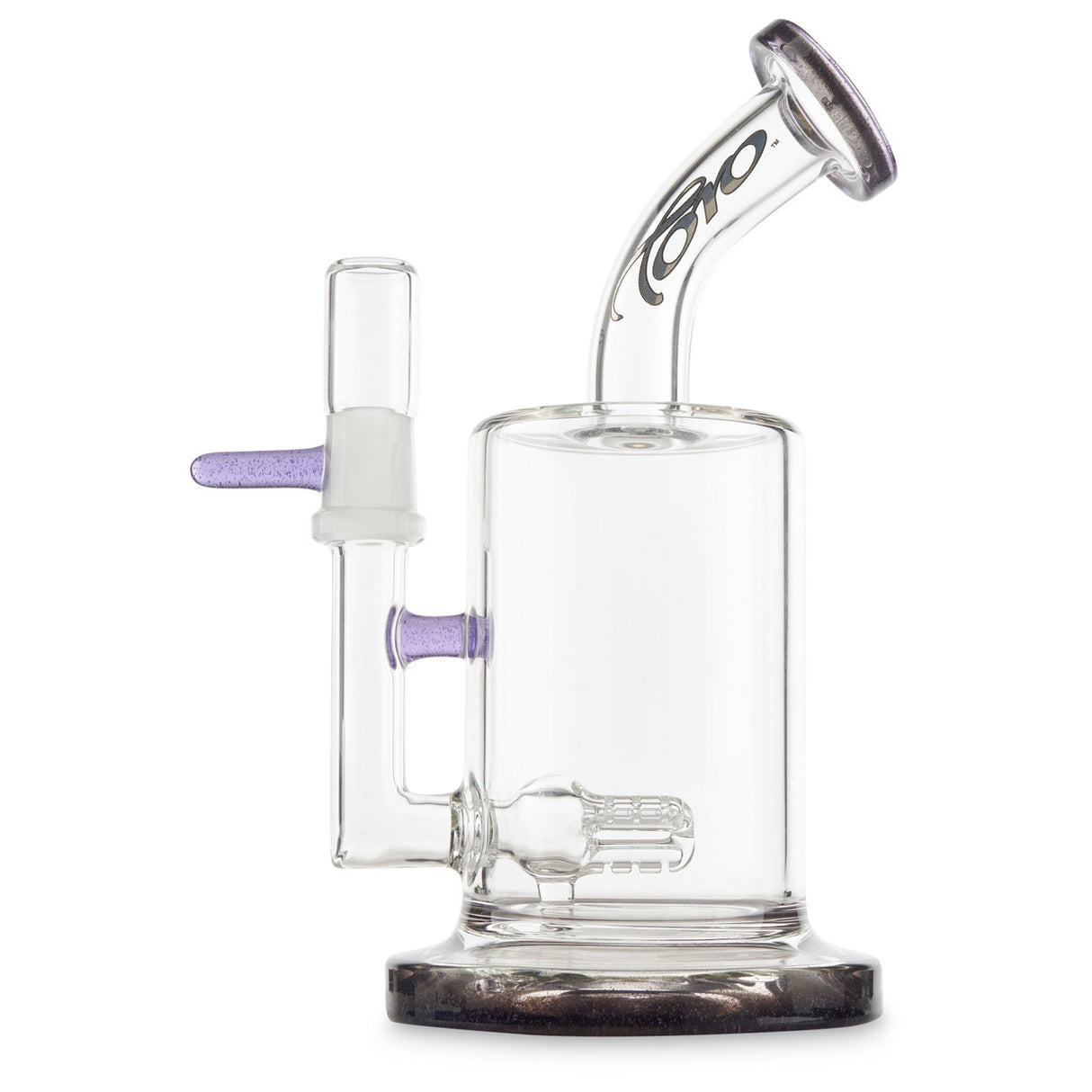 toro glass triple jet purple rain and charcoal colored dab rig
