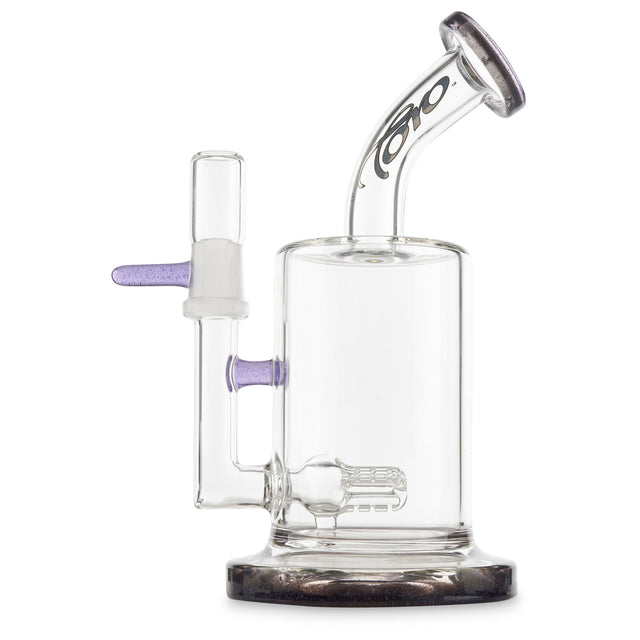 toro glass triple jet purple rain and charcoal colored dab rig