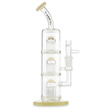 toro glass triple tree perc water pipe for smoking dry herbs