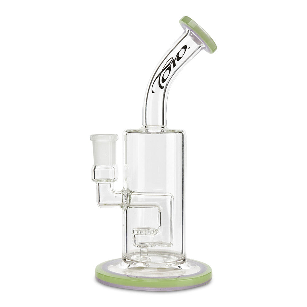toro glass upwards jet purple lollipop and pastel green dab rig