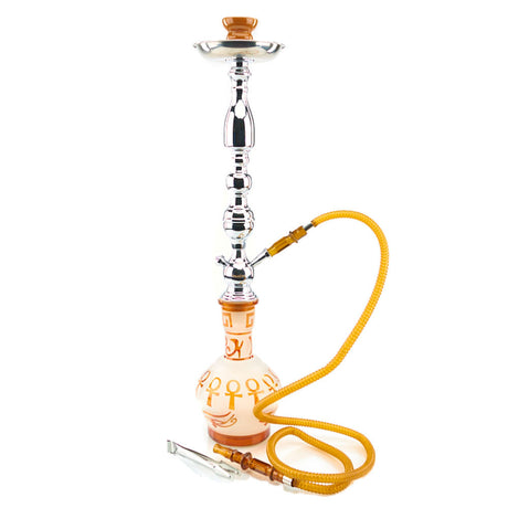 Vadra Echo Hookah with Amber Etched Glass Base and Aluminum stem and diffuser
