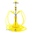 Vadra Ness Multi-Hose Hookah for up to 4 people with matching ceramic bowl bright yellow with black accents