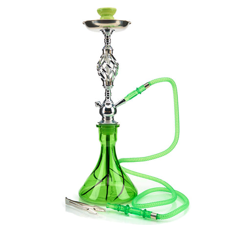 Vadra Wilson Single Hose Hookah with Bright Green Base and Aluminum Stem