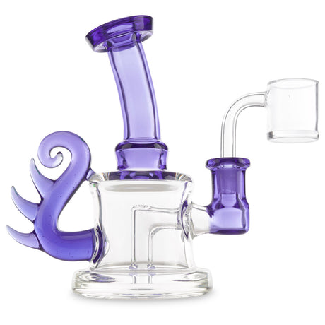 waugh st glass banger hanger dark purple dab rig for dabbing dabs