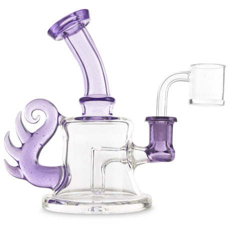 waugh st glass banger hanger light purple 6 inch rig for smoking