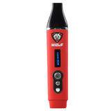 Wulf Vape SX Dry Herb Vaporizer Red Color with LED Panel and Easy Push Button