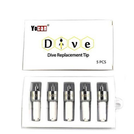 Yocan Dive Mini Dual Function Dab Pen Replacement XTAL Tips 5 Pack