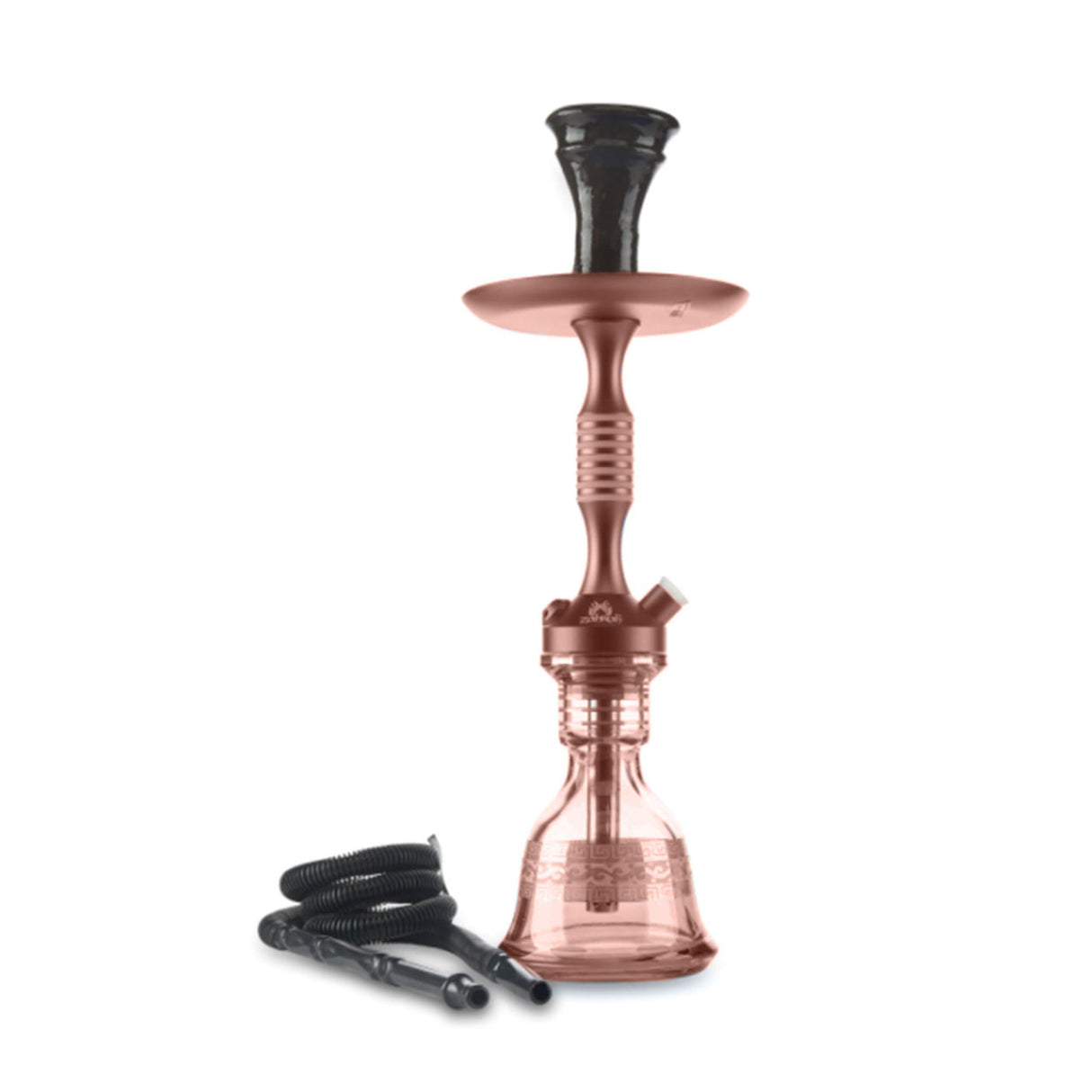 Zahrah Mini Ringer Hookah Complete Shisha Smoking Pipe Set Rose Gold