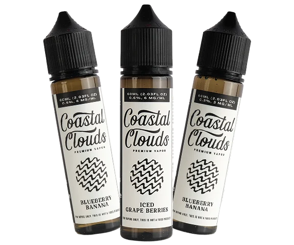 Coastal Clouds e-liquid bottles